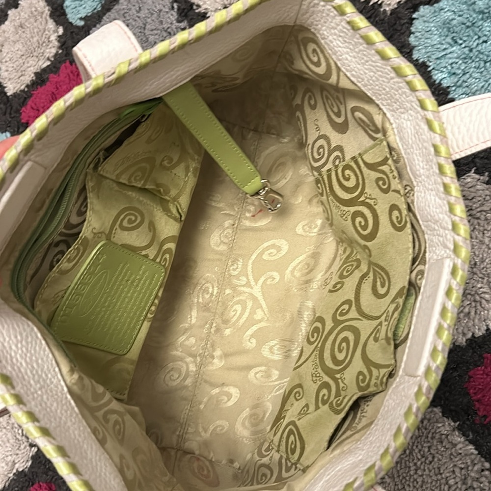 Brighton purse #D158514 white green pink bag/purse - Picture 3 of 4